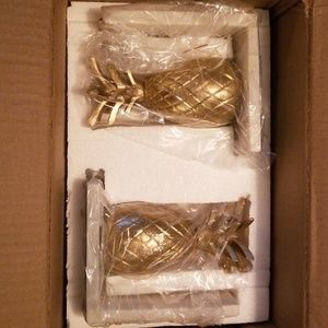 NEW Marble Pineapple Bookend Set